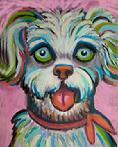 This Shih Tzu is certainly happy that I painted her portrait   from photos.