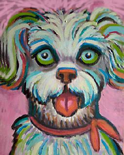 Definitely part of the family, this happy go lucky Shih Tzu makes an endearing oil portrait that anyone would love.
